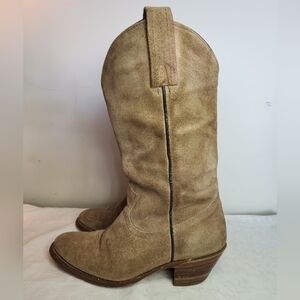 Vintage Leather Cowboy Western Boots